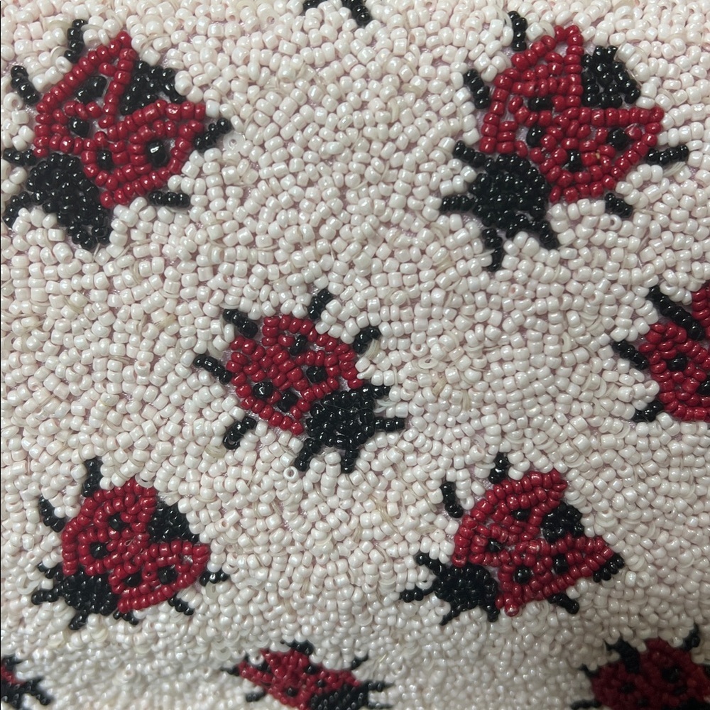 Handcrafted In India | Beaded Ladybug Shoulder Bag π - Picture 7 of 10